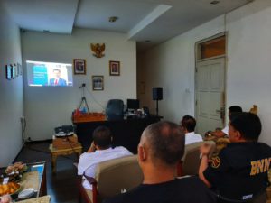 BNN Kota Tasikmalaya Mengadakan Nonton Bareng Video Confrence Mengenai Optimalisasi Pelaksanaan TAT